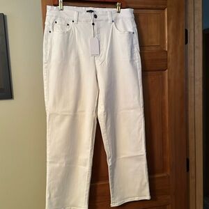 NWT Universal Standard white straight leg jeans - 12